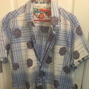 Authentic Robert Graham Short Sleeve Shirt Large